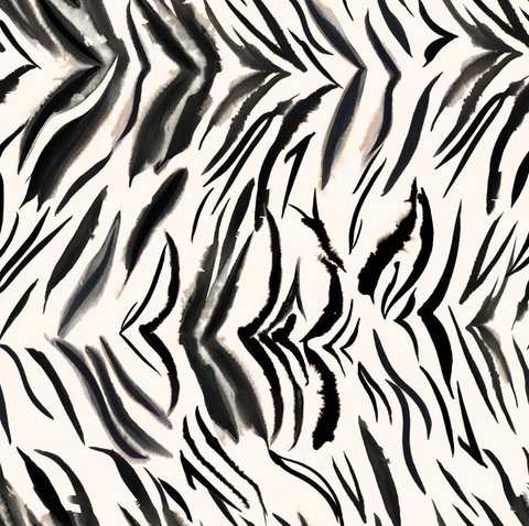 Zebra painted brushstroke, ink effect